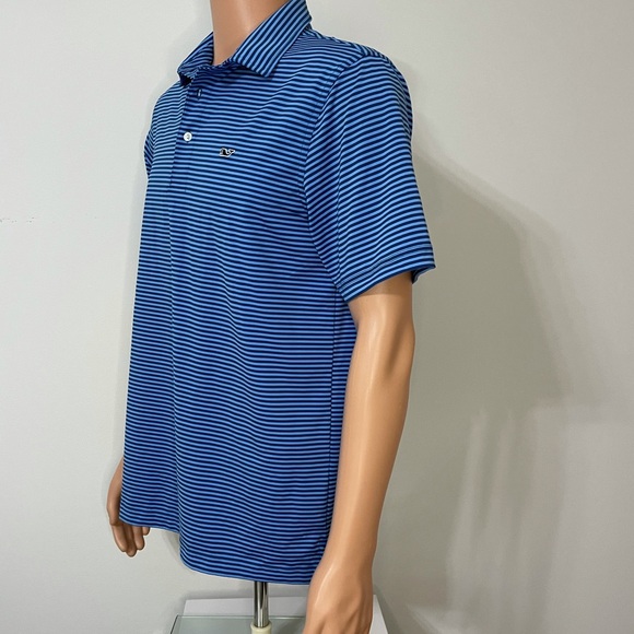 Vineyard Vines Blue Striped Polo, sz S, like-new - Picture 3 of 7